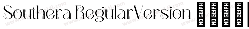 Southera RegularVersion 001000字体转换